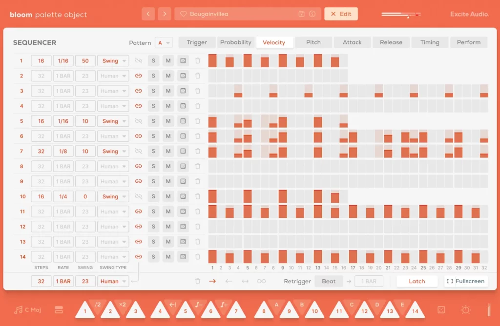 bloom palette object-sequencer